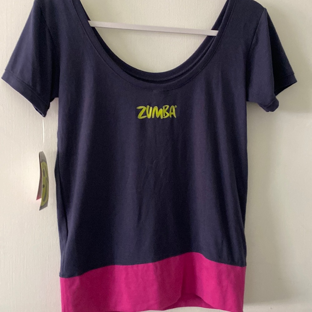 NWT Zumba fitness daring scoop neck t shirt Sz S